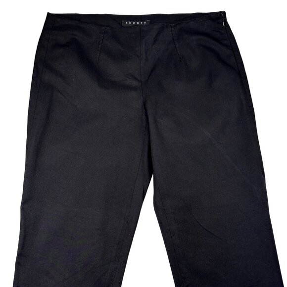 Theory Belisa BiStretch Black Slim Fit Pants Size 2 Stretch Tailored Workwear - Picture 3 of 11